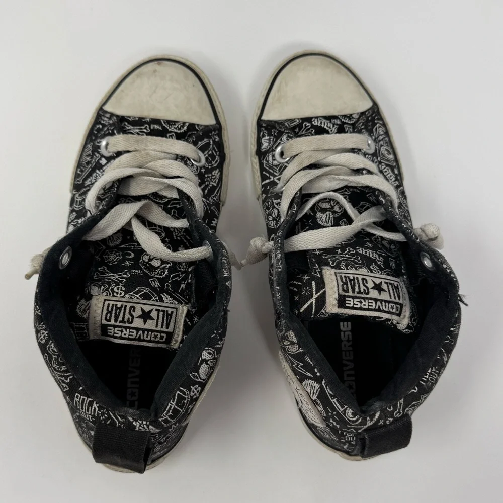 Converse Rock’n’Roll‎ Drum Sneakers, juniors 2, punk, skater, music, band, skull